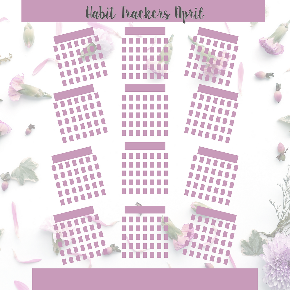 Thumbnail: Habit Tracker - Planner Insert - Digital Download April