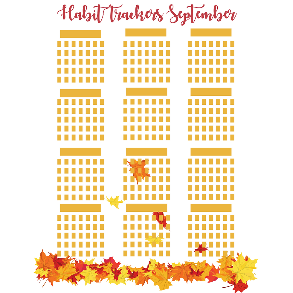 Thumbnail: Habit Tracker - Planner Insert - Digital Download September