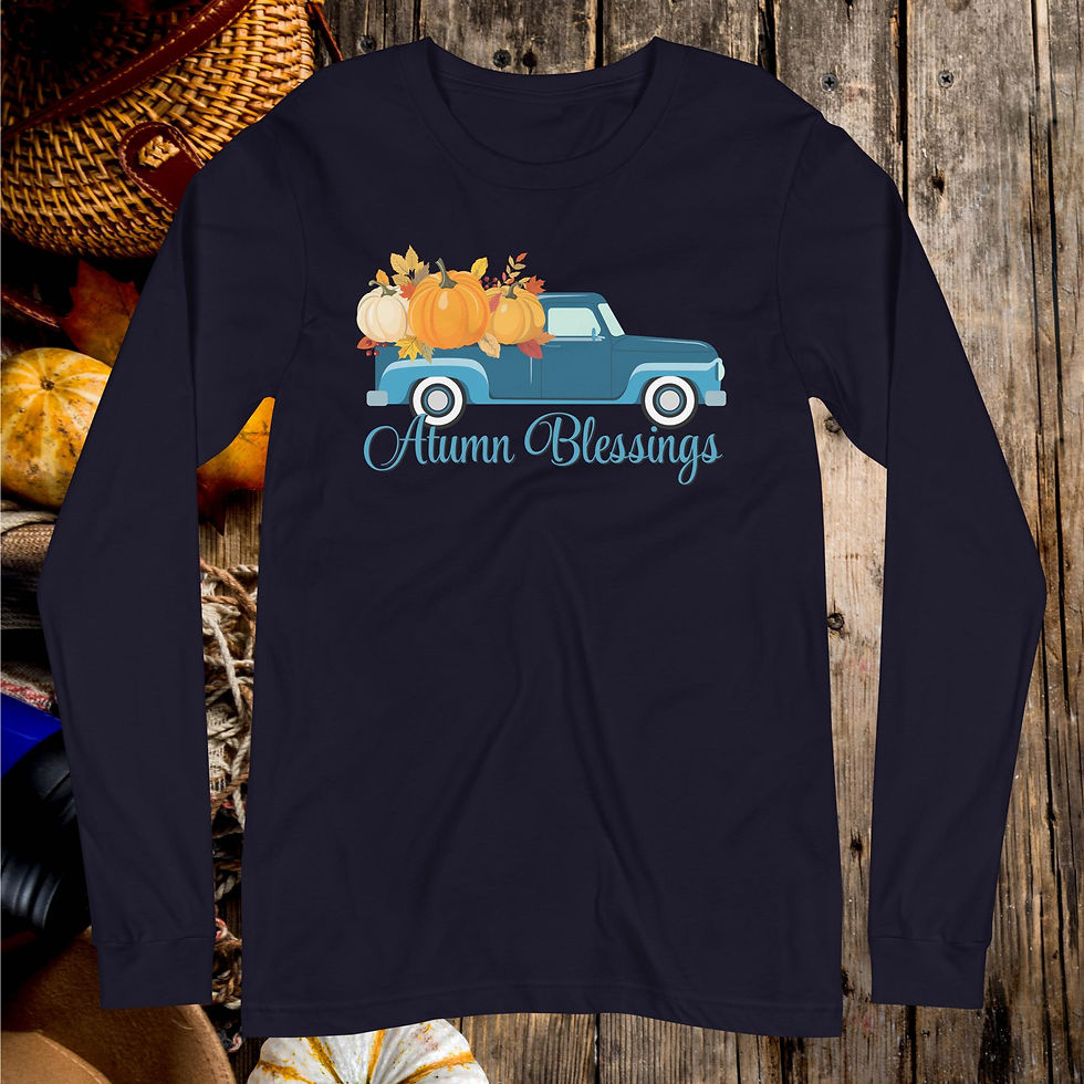 Thumbnail: "Autumn Blessings" | Holiday Shirt - Navy