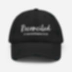 "Reconciled" Embroidered Baseball Cap | Christian Hat/Scripture Hat /Faith Hat - Black