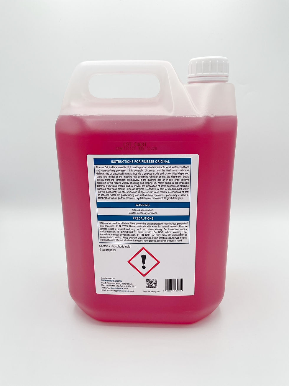 Thumbnail: Chemisphere Finesse Original Glass Wash Rinse Aid - 5 Litres