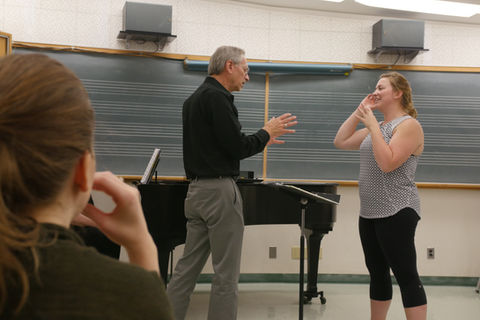 OperaWorks vocal coaching session between teacher and singer