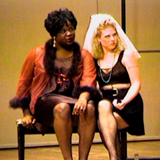 OperaWorks singers performing comedic scene in opera production