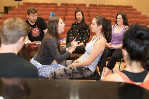 OperaWorks coaching session with singers working on performance technique