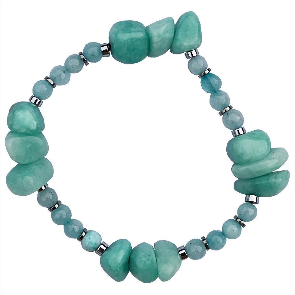 Amazonite and Hematite bracelet