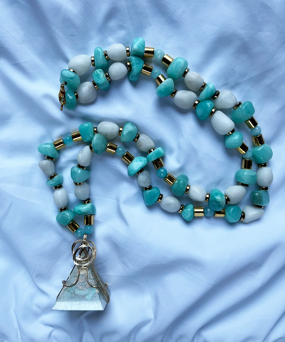 Krystal Pyramid Necklace (full view)