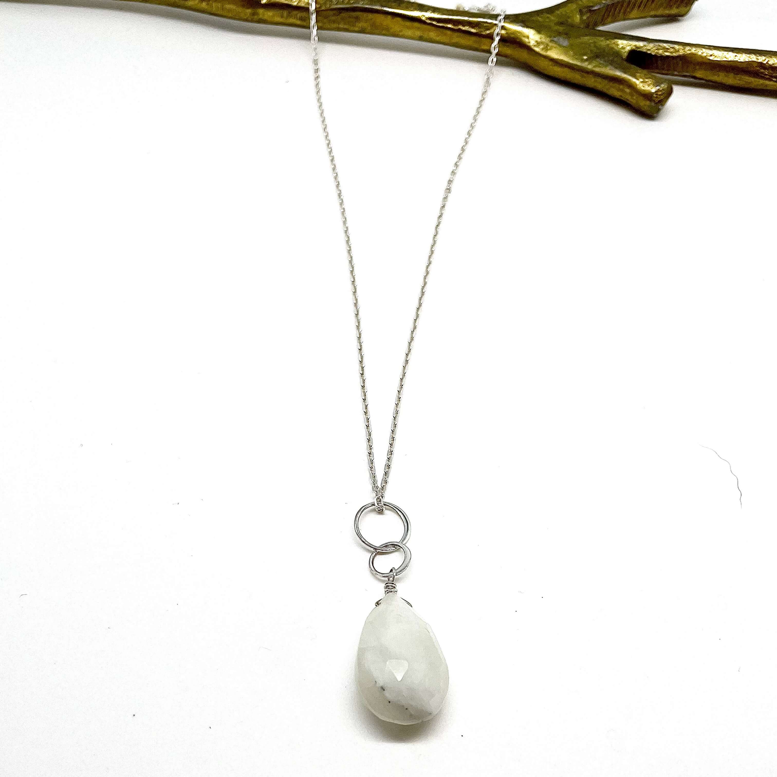 OLIVIA Moonstone Drop Necklace