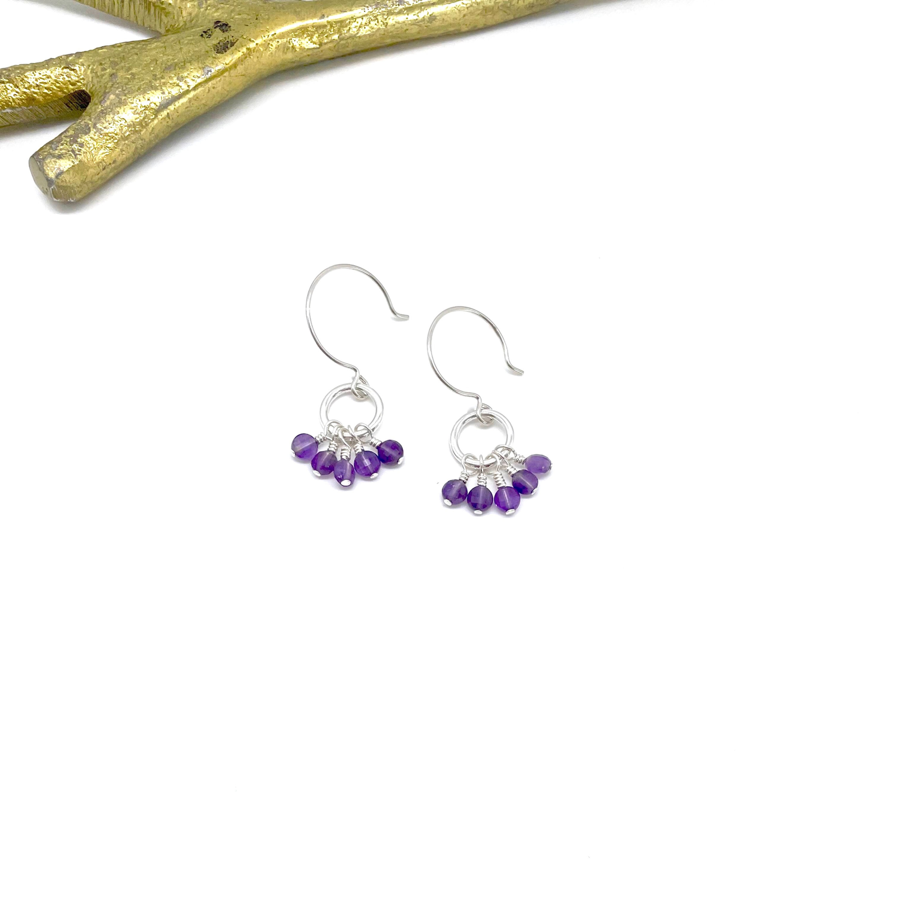 VIVIAN Amethyst Hook Earrings