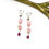 Thumbnail: CASSANDRA Pink Opal Drop Hoop Earrings