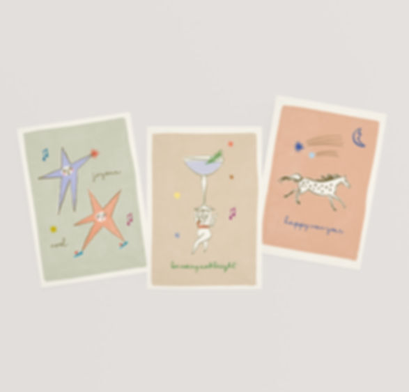 ILLUSTRATED CHRISTMAS CARDS SET