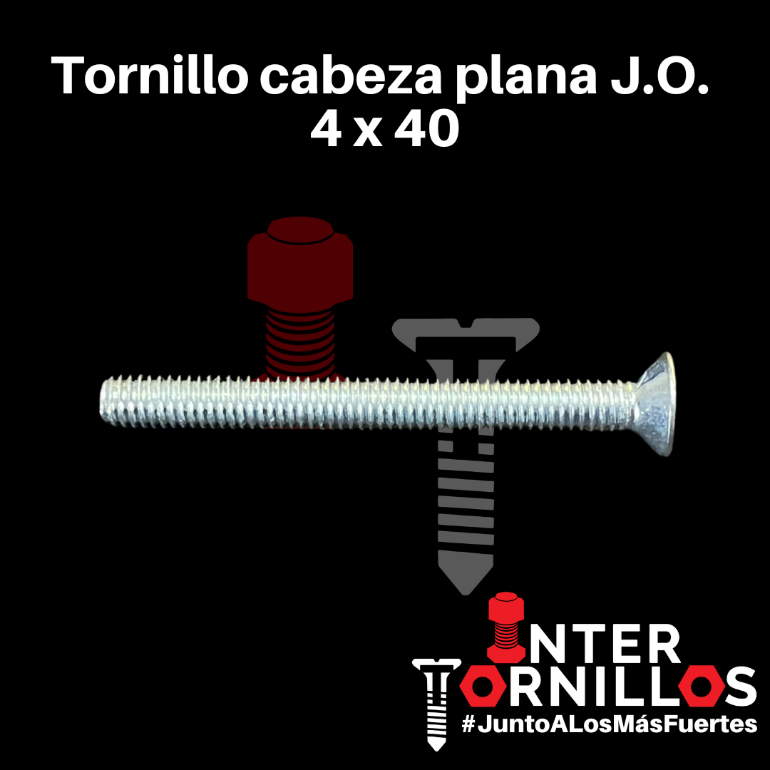 TORNILLO CABEZA PLANA J.O. 4 X 40