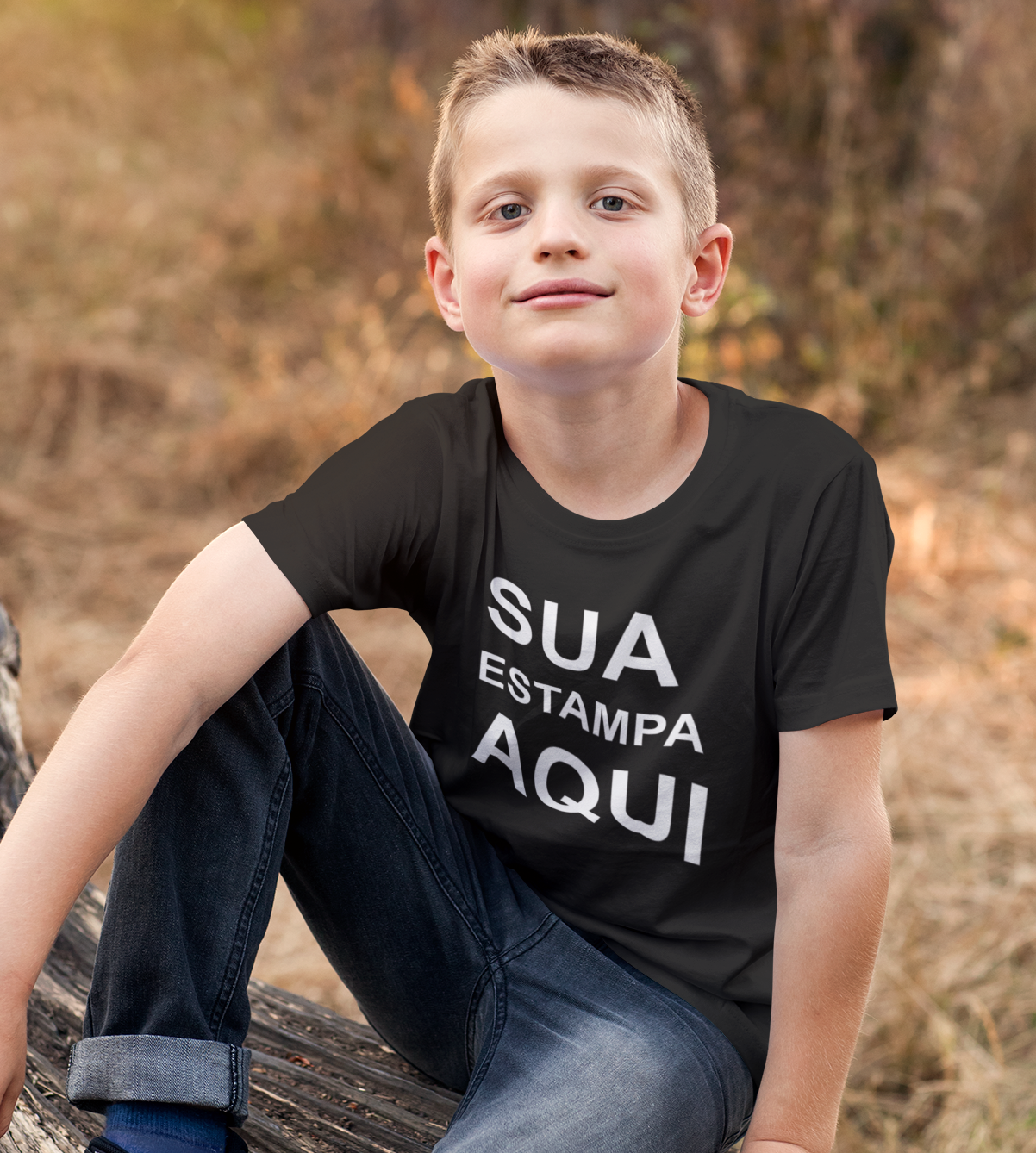 Camiseta Infantil Preta.