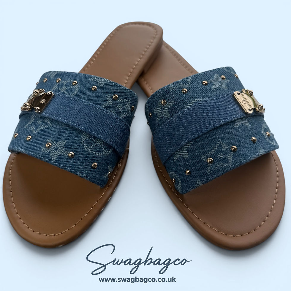 Thumbnail: Ladies Denim Flat Sliders