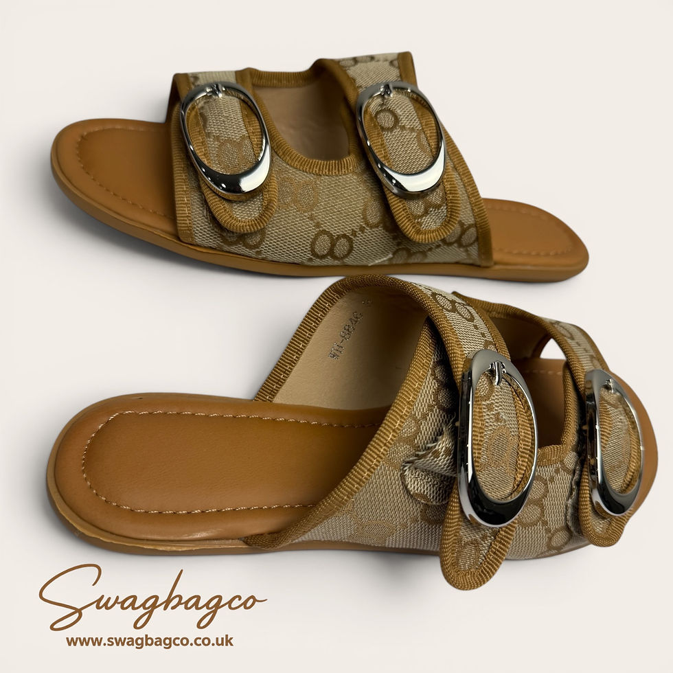 Thumbnail: Ladies Buckle Slip on sandals 