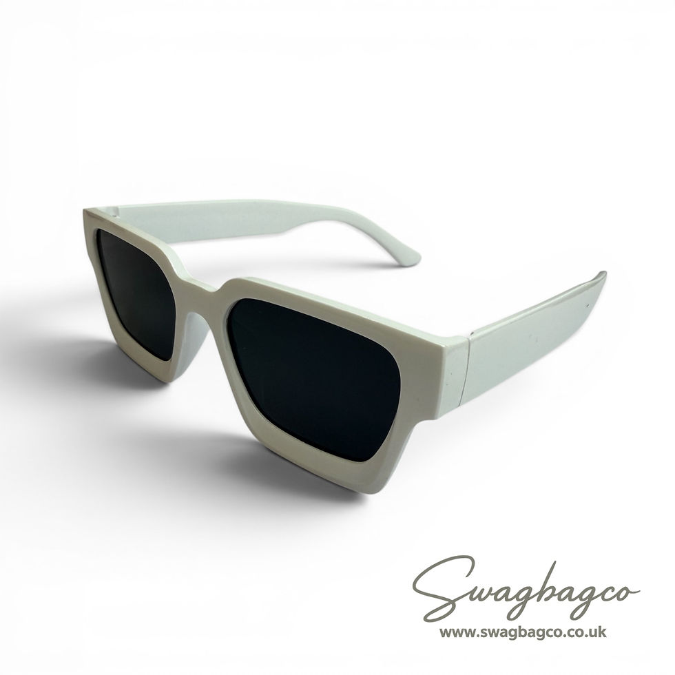 Thumbnail: Chunky White Designer Inspired Sunglasses 
