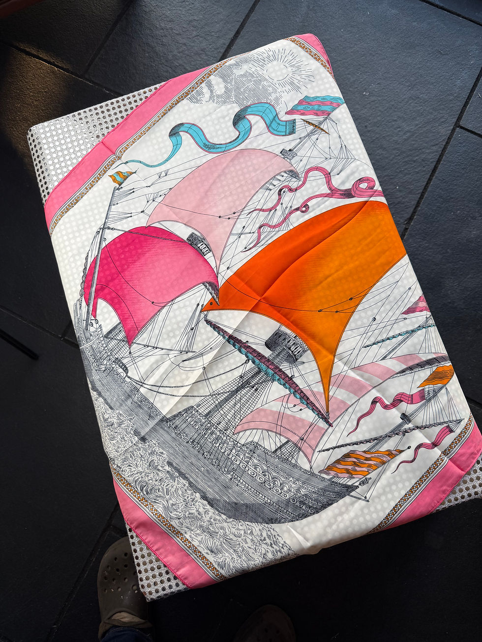 Thumbnail: 100% Silk Feel Square Scarf 