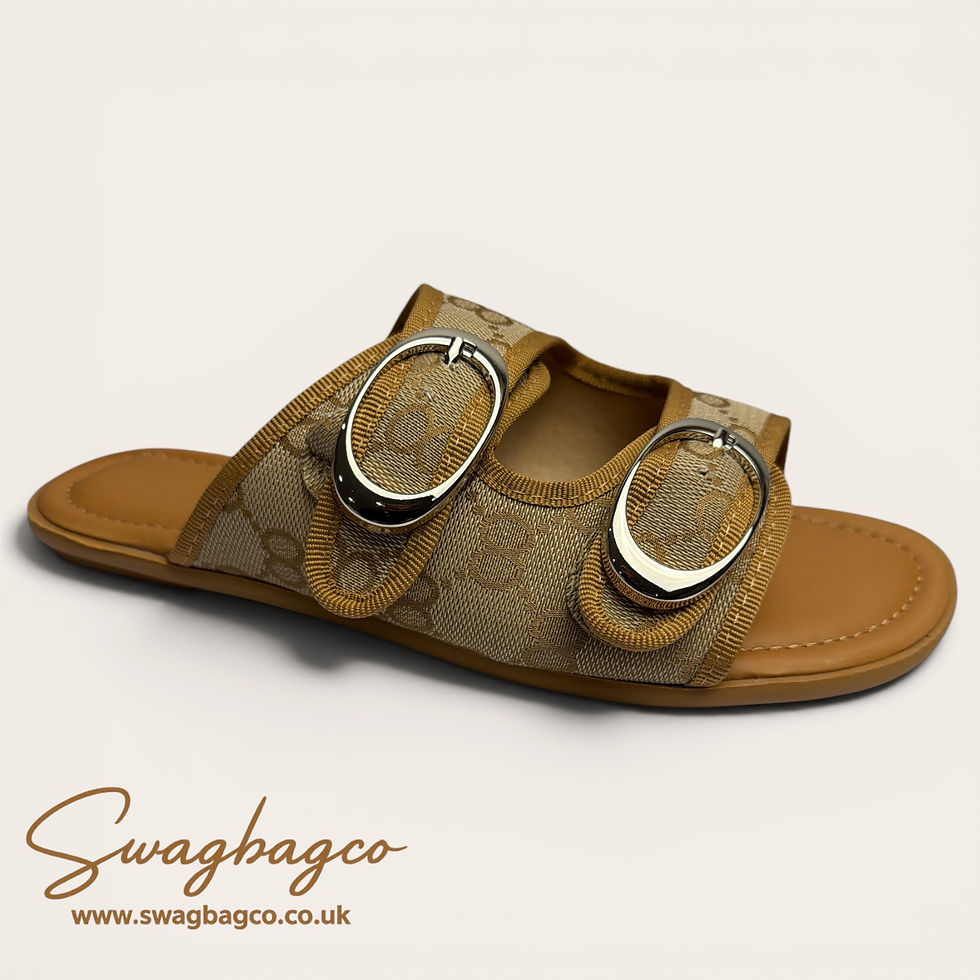 Thumbnail: Ladies Buckle Slip on sandals 