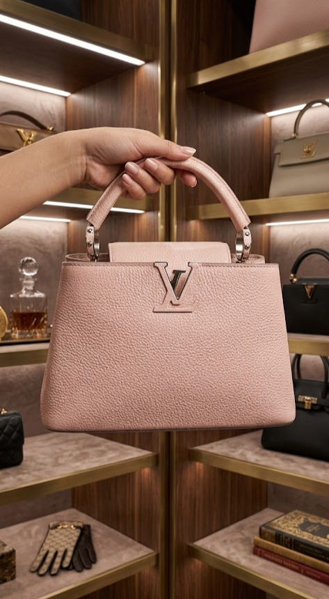 Louis Vuitton Taurillon Leather Capucines MM - Pink