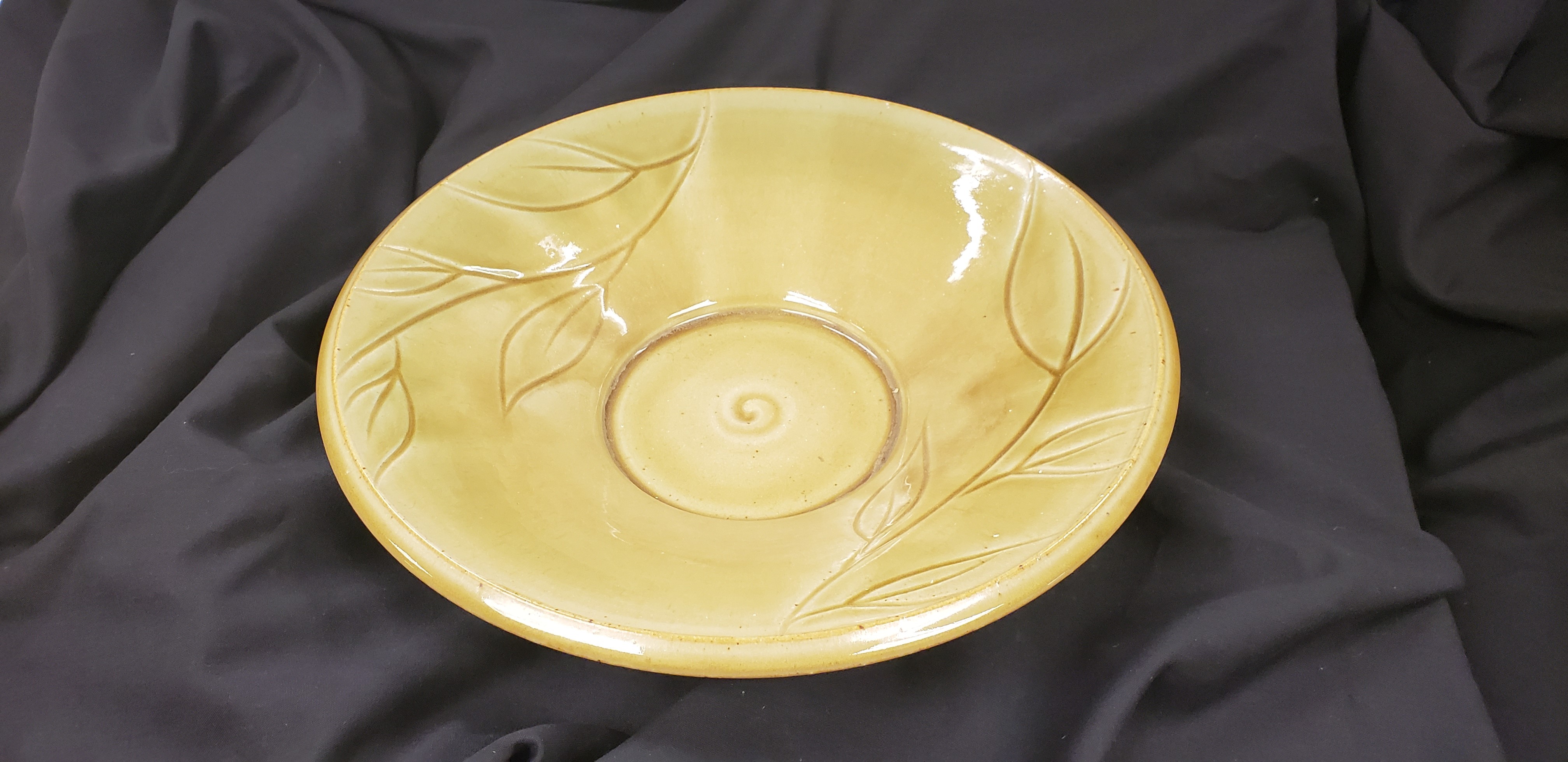 Carved Stoneware Platter by Robin Ki