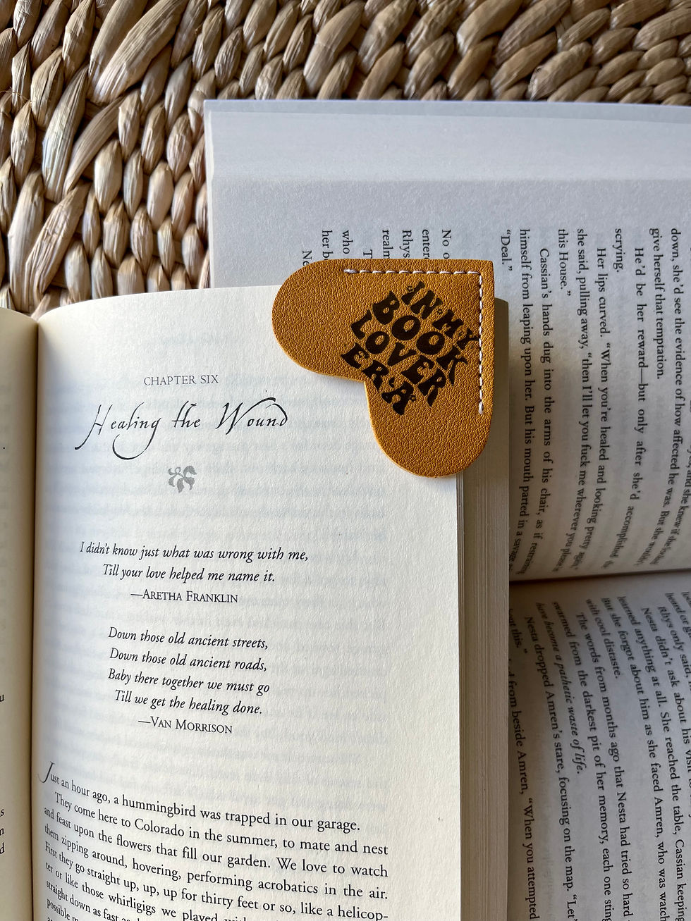 Thumbnail: In my Book Lover Era Leather Heart Bookmark