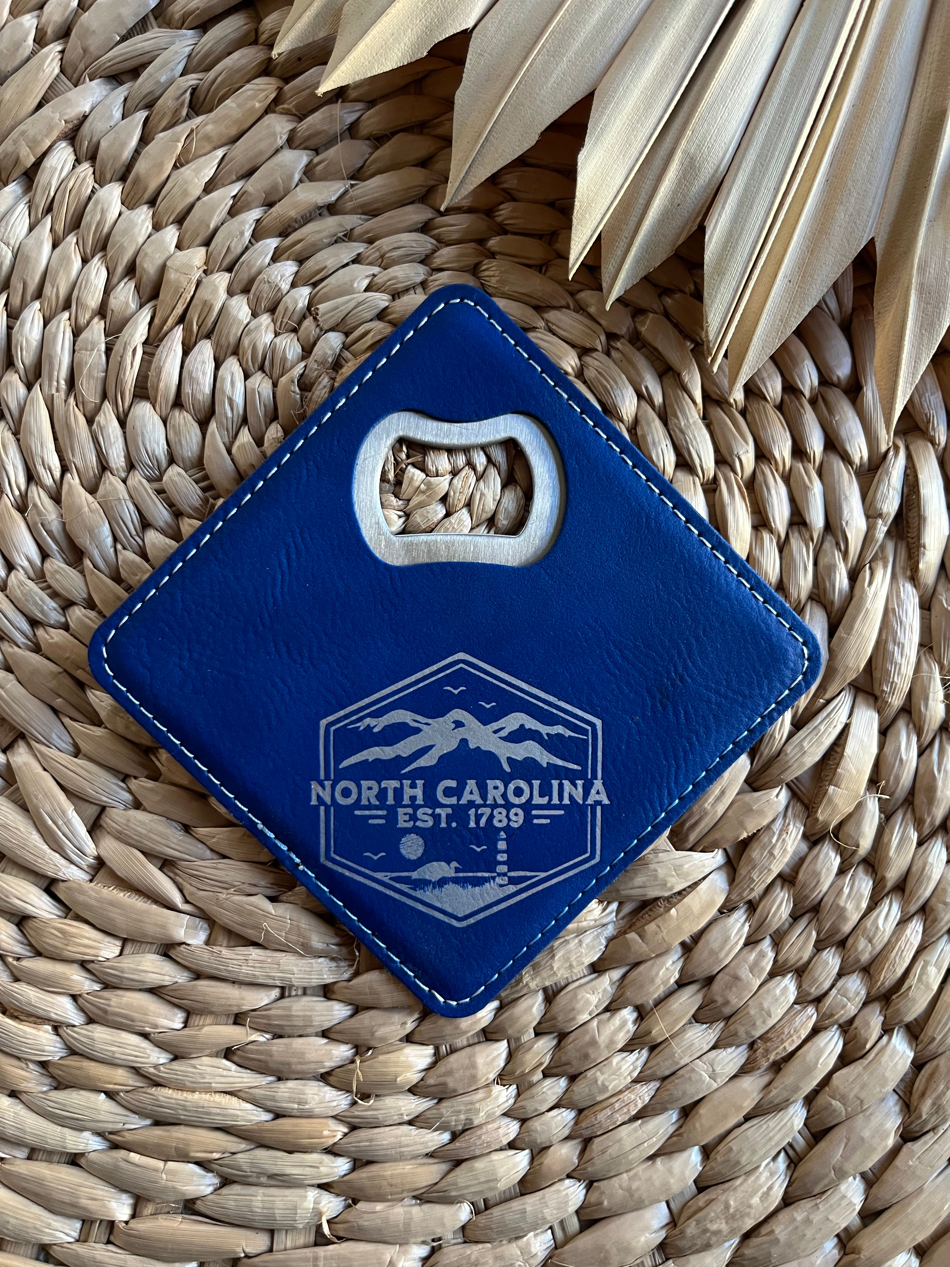 North Carolina Bottle Opener Coaster