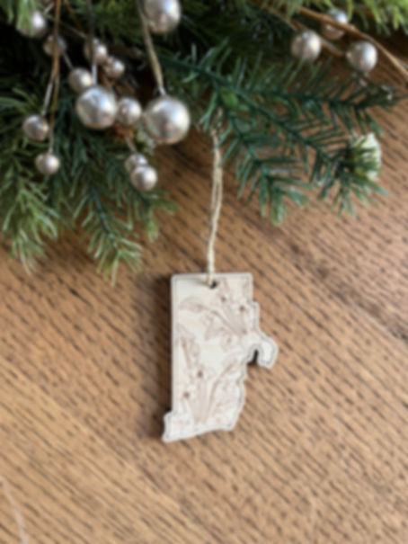 Rhode Island Blue Violet State Flower Ornament