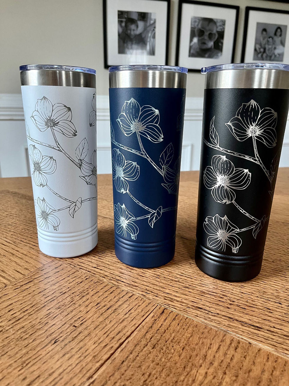 Thumbnail: 22 oz Floral Skinny Tumbler