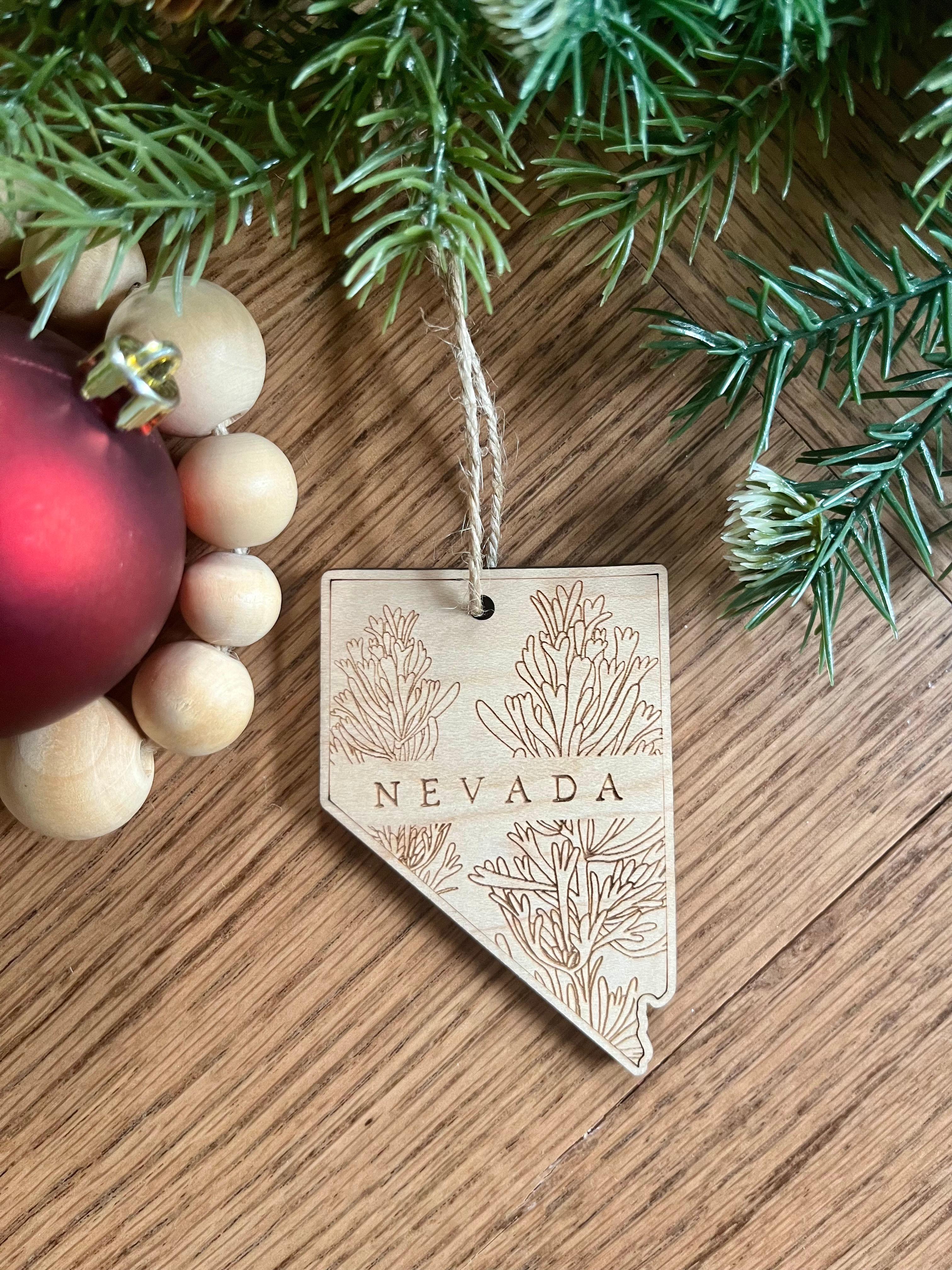 Nevada Big sagebrush State Flower Christmas Ornament