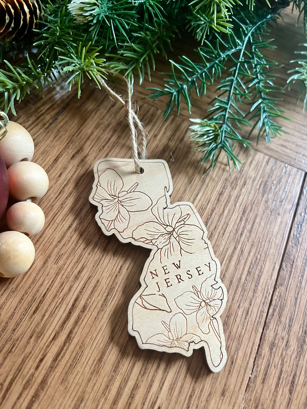 Thumbnail: New Jersey Common Blue Violet State Flower Christmas Ornament