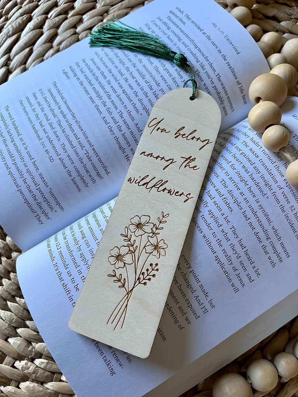 Thumbnail: You belong among the Wildflowers Wooden Bookmark
