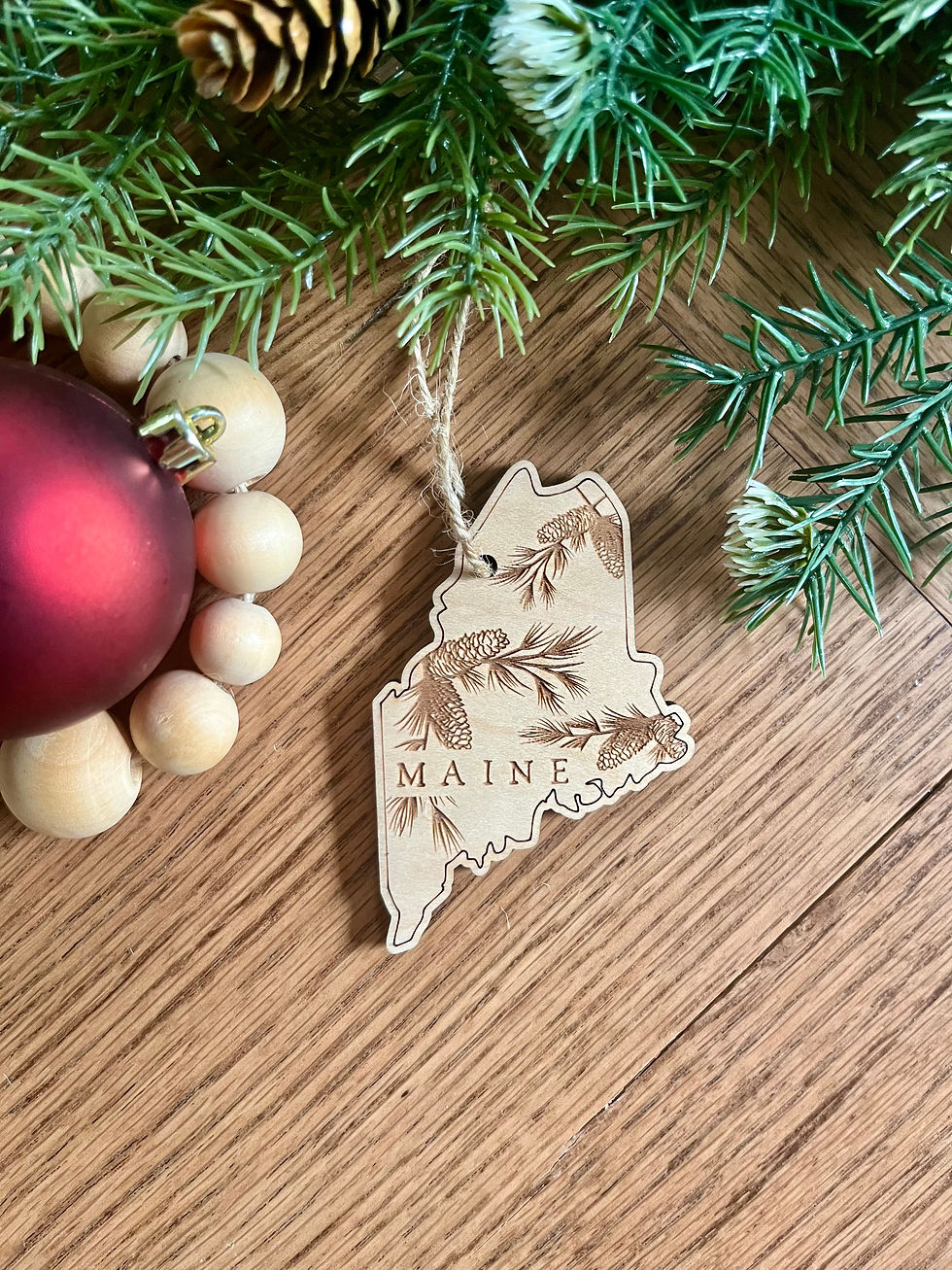 Thumbnail: Maine White Pine Cone State Flower Christmas Ornament