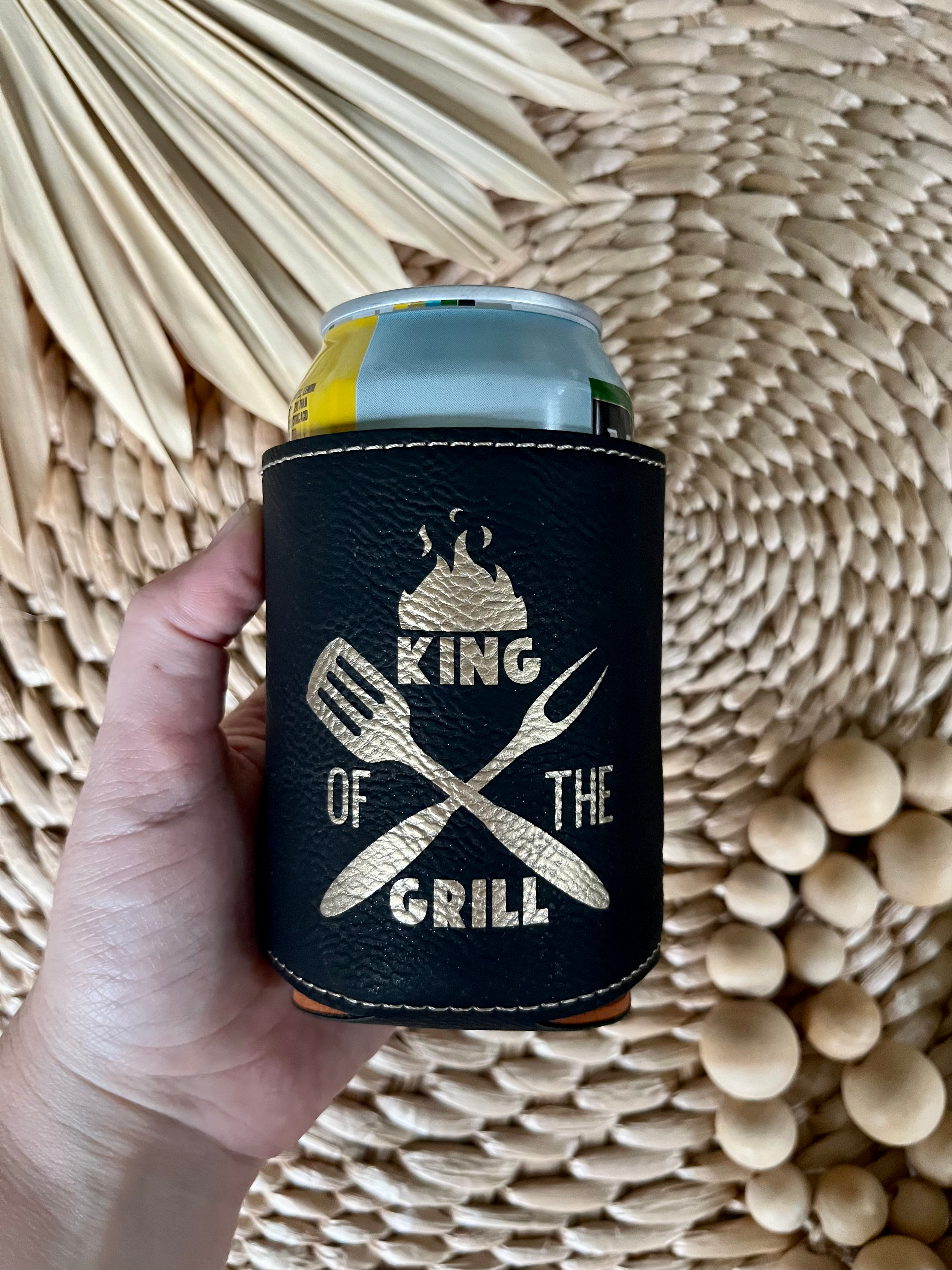 King of the grill koozie