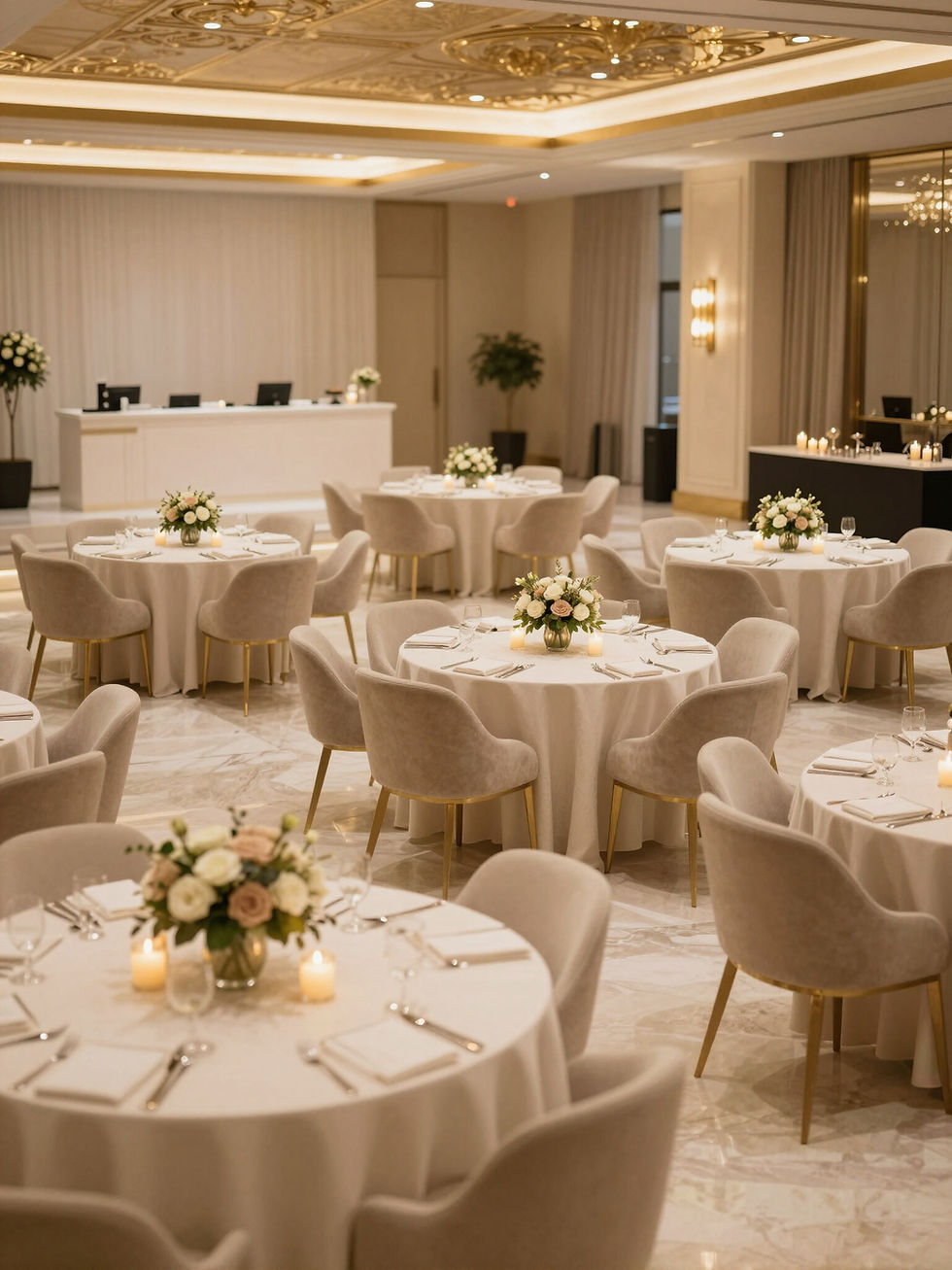 Elegant banquet setup by a turnkey event planning company