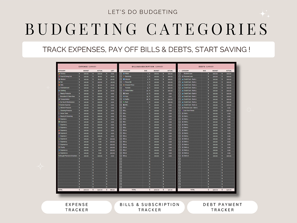 Thumbnail: monthly expenses template