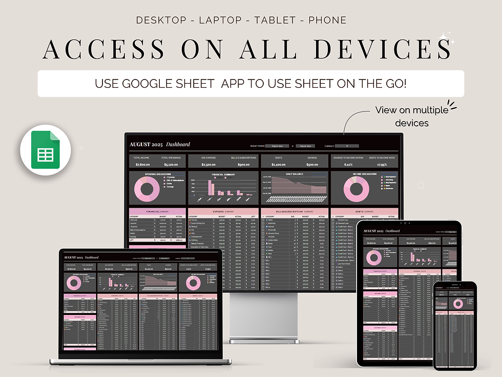 Thumbnail: google sheet expense tracker template
