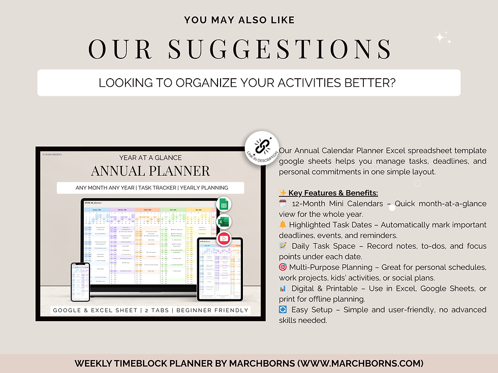 Thumbnail: Annual planner year at a glance task tracker manager template excel template google spreadsheet suggestion