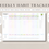 Thumbnail: weekly habit tracker and weekly overview google sheets template