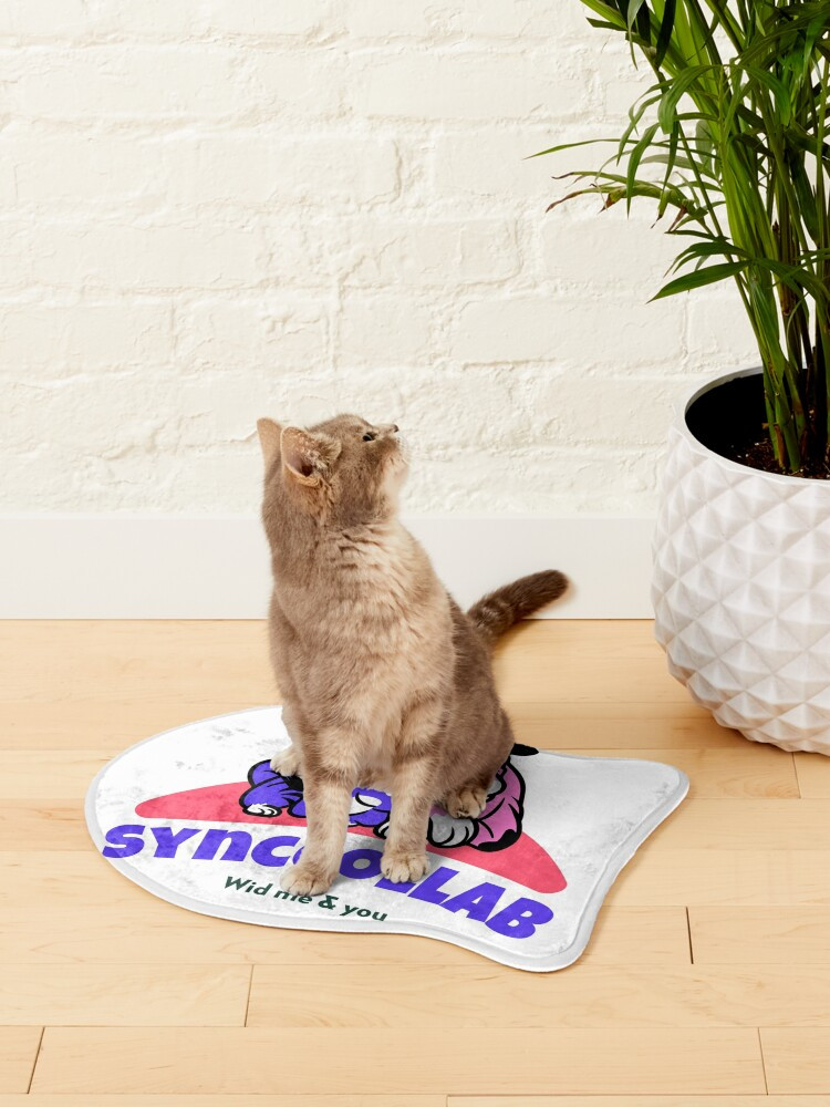 SYNCCOLLAB CAT AND DOG CUDDLE THEIR FRIENDSHIP Pet Mat