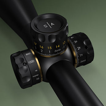 SA Multi Competition Reticle (FFP) – Usable subtensions and open-centre aiming for fast holds. 