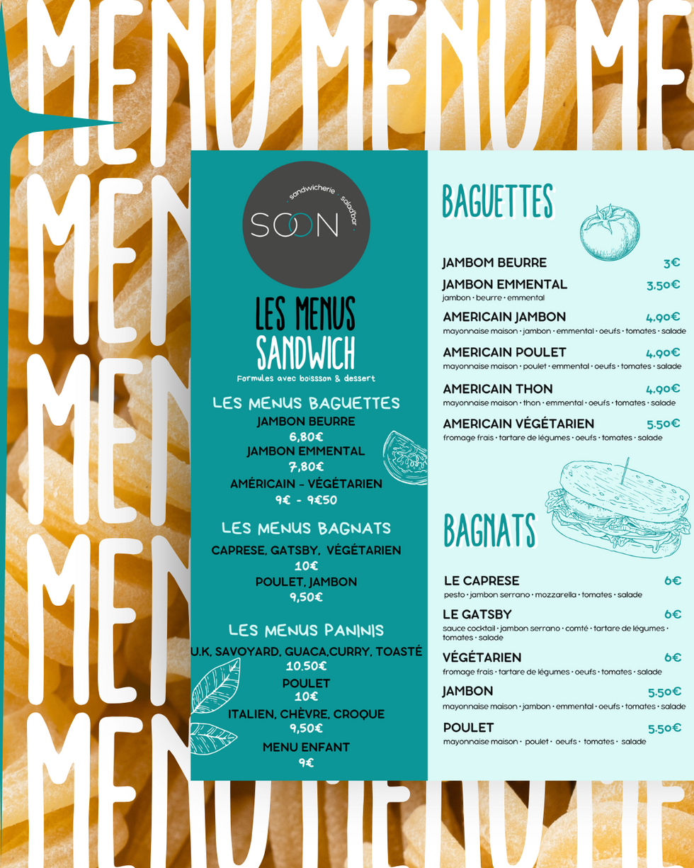 Menu SOON
