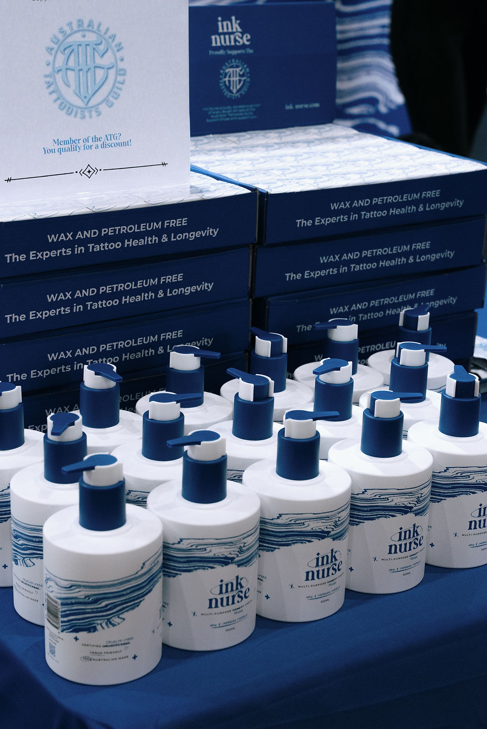 Ink Nurse wax and petroleum free tattoo aftercare cream endorsed by the Australian Tattooists Guild available at Chemist Warehouse