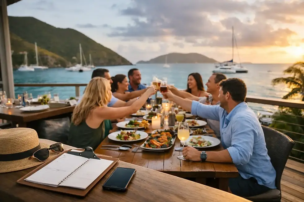 How to Book Group Dining for Your BVI Visit