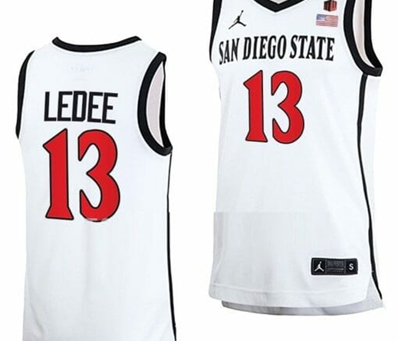 Show Your Support with Authentic Jaedon LeDee San Diego State Aztecs Basketball Jerseys