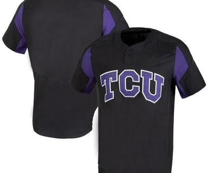 TCU Horned Frogs Custom Baseball Jersey Black