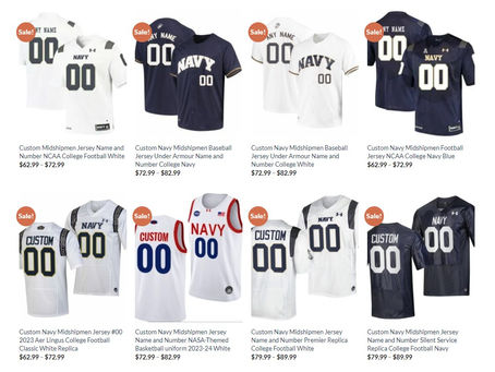 Unleash Your Fandom: Custom Navy Midshipmen Football Jerseys