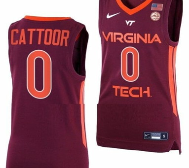 Show Off Your Fandom with High-Quality Hunter Cattoor Basketball Jerseys from Virginia Tech Hokies