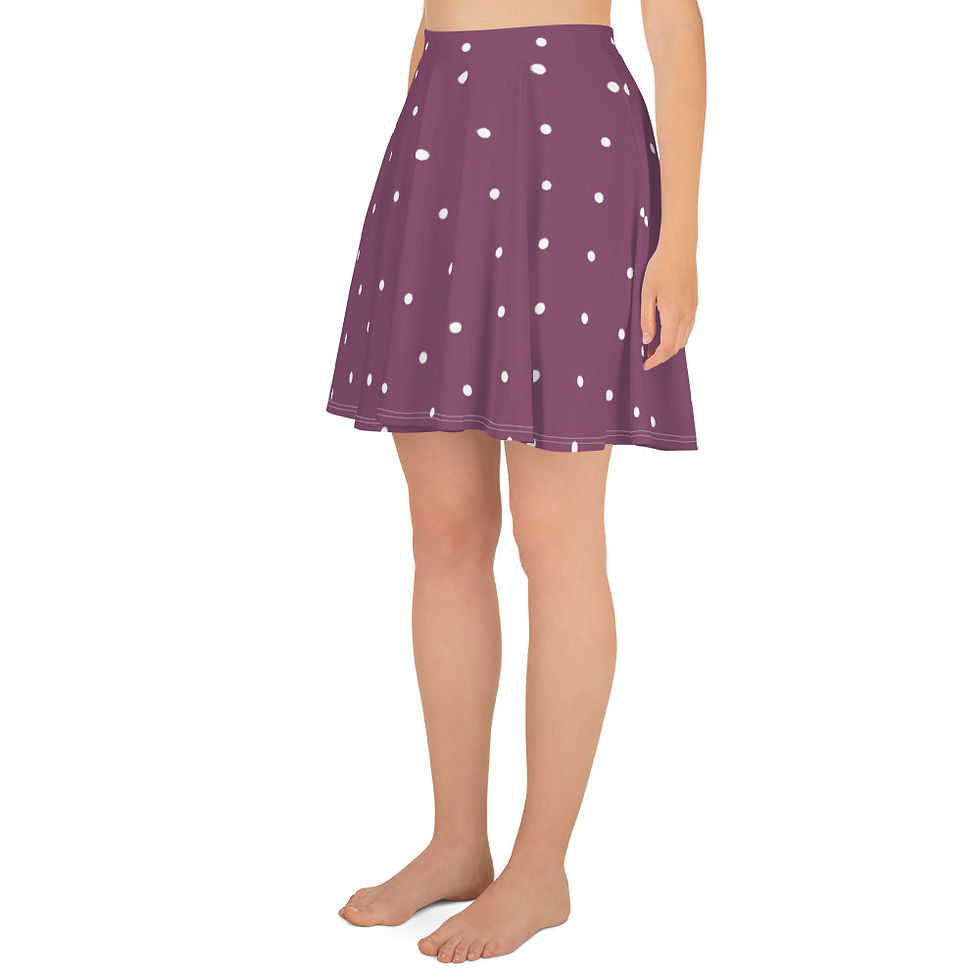 Thumbnail: Very Violet Polka Dot Skater Skirt