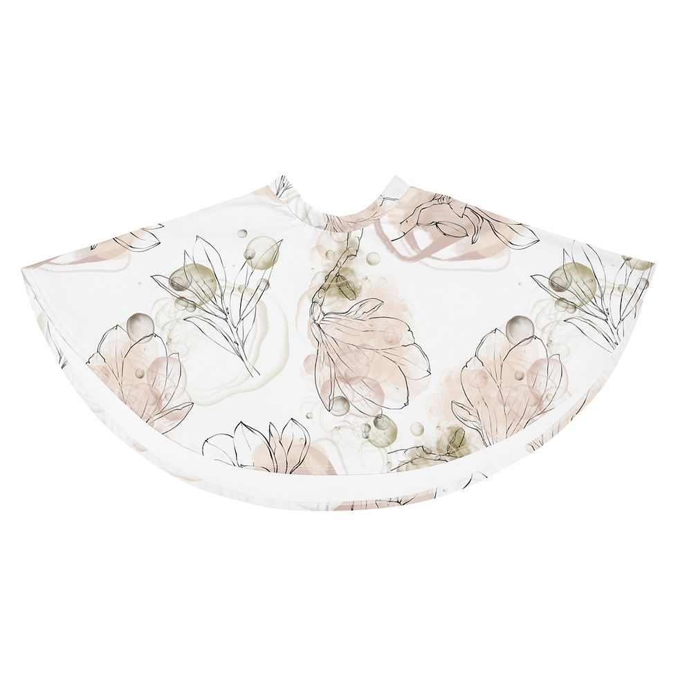 Thumbnail: Soft Peach Floral Skirt