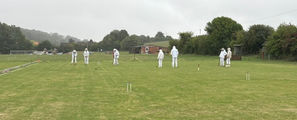 A very wet Friendly Golf Croquet match at Winterborne Valley on 2nd September
