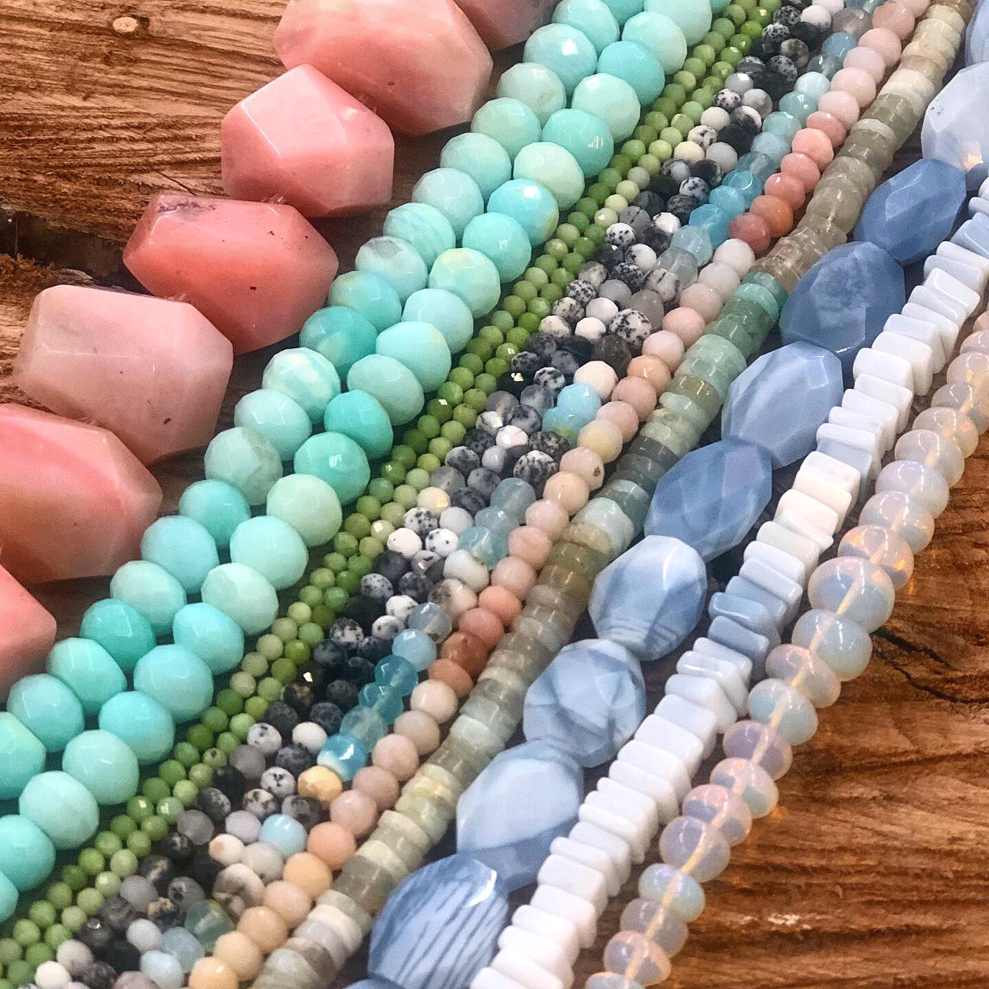 Opal and Tourmaline- so many colors, so many shapes, no two are ever identical